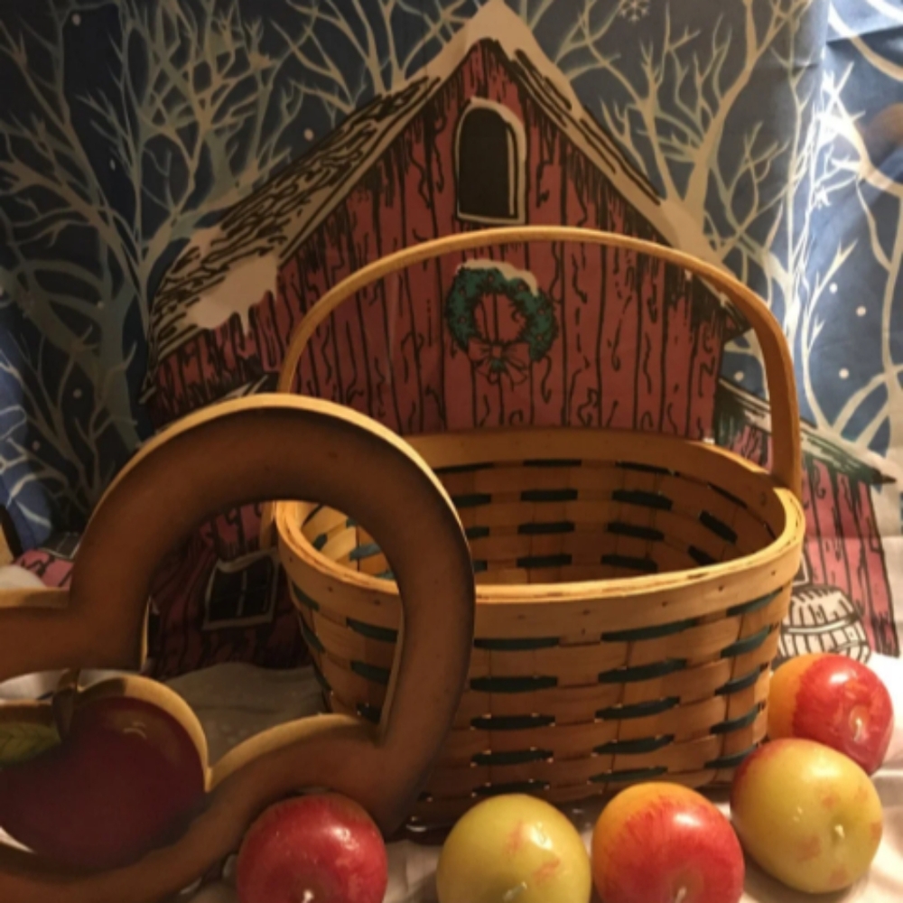 Wicker baskets with deco candle's